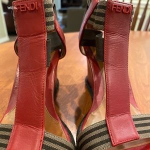 Gorgeous red Fendi sandals in excellent condition and rarely worn! $50